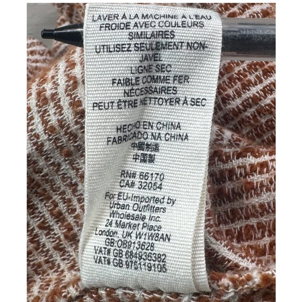 Free People Light At Sunrise‎ Pants High Rise Brown Striped Boho Lounge Size 4